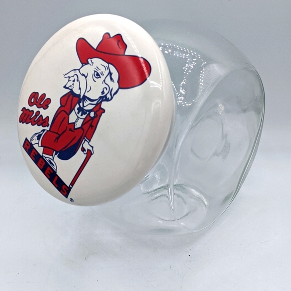 2004 Ole Miss Rebels Colonel Reb Cookie Candy Counter Snack Jar - Picture 1 of 10